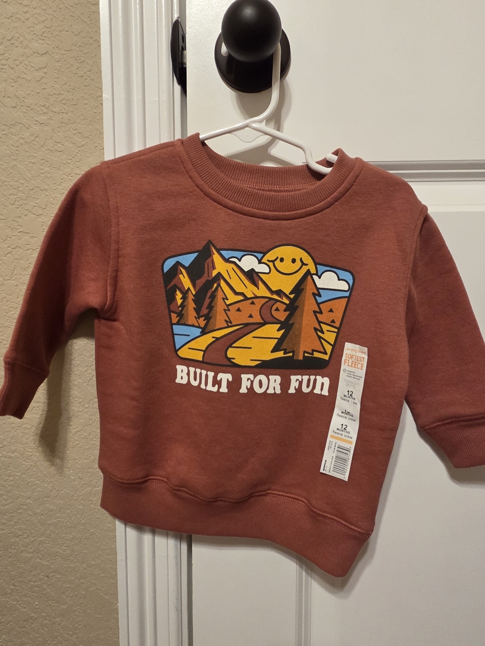 Jumping Beans Baby Sweatshirt Rust-Orange 12M NWT